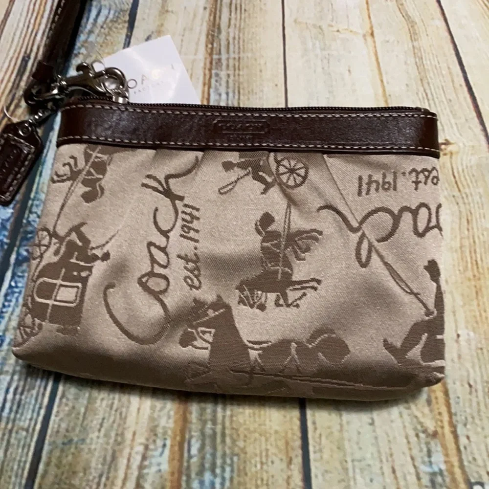 Coach Signature Collection Wristlet NWT